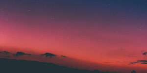 rainbow sky with shooting star