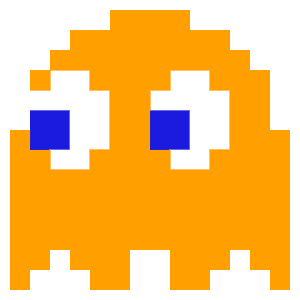 orange ghost named clyde