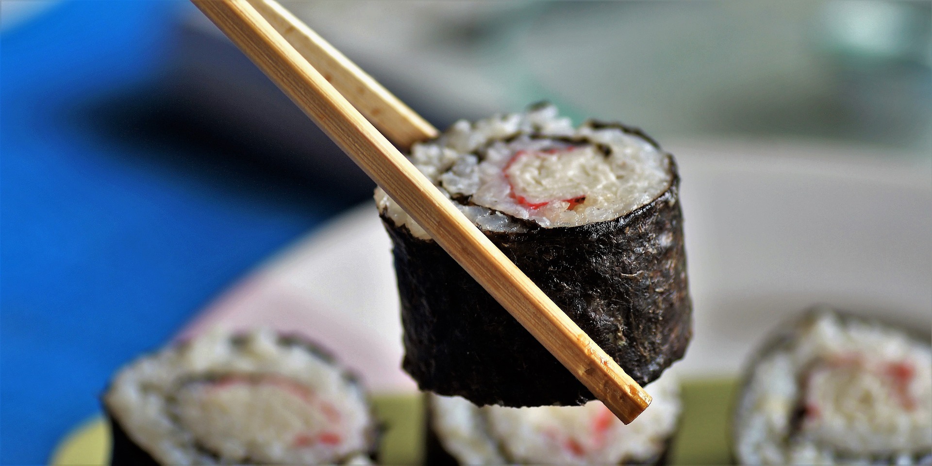 sushi with white rice